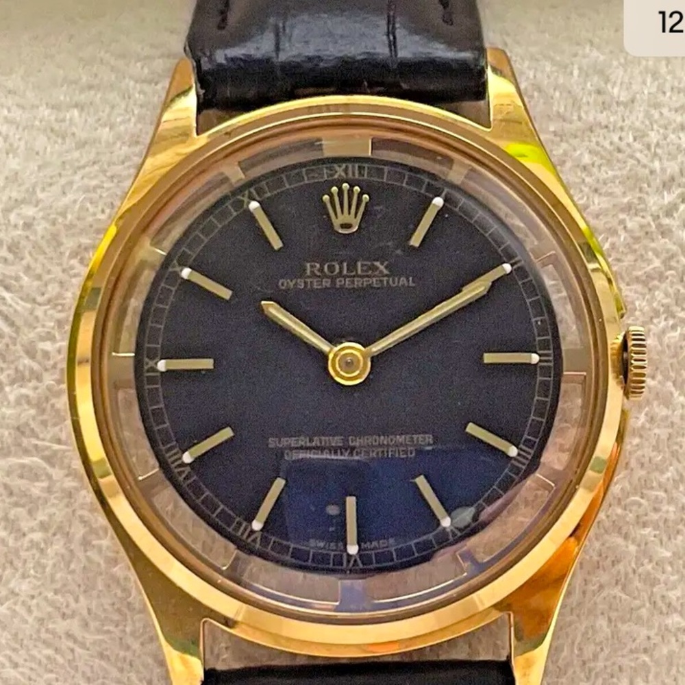 AUTHENTIC  ROLEX DIAL AND MOVEMENT CAL 1401, RE-CASED INTO A GENTS WRIST WATCH